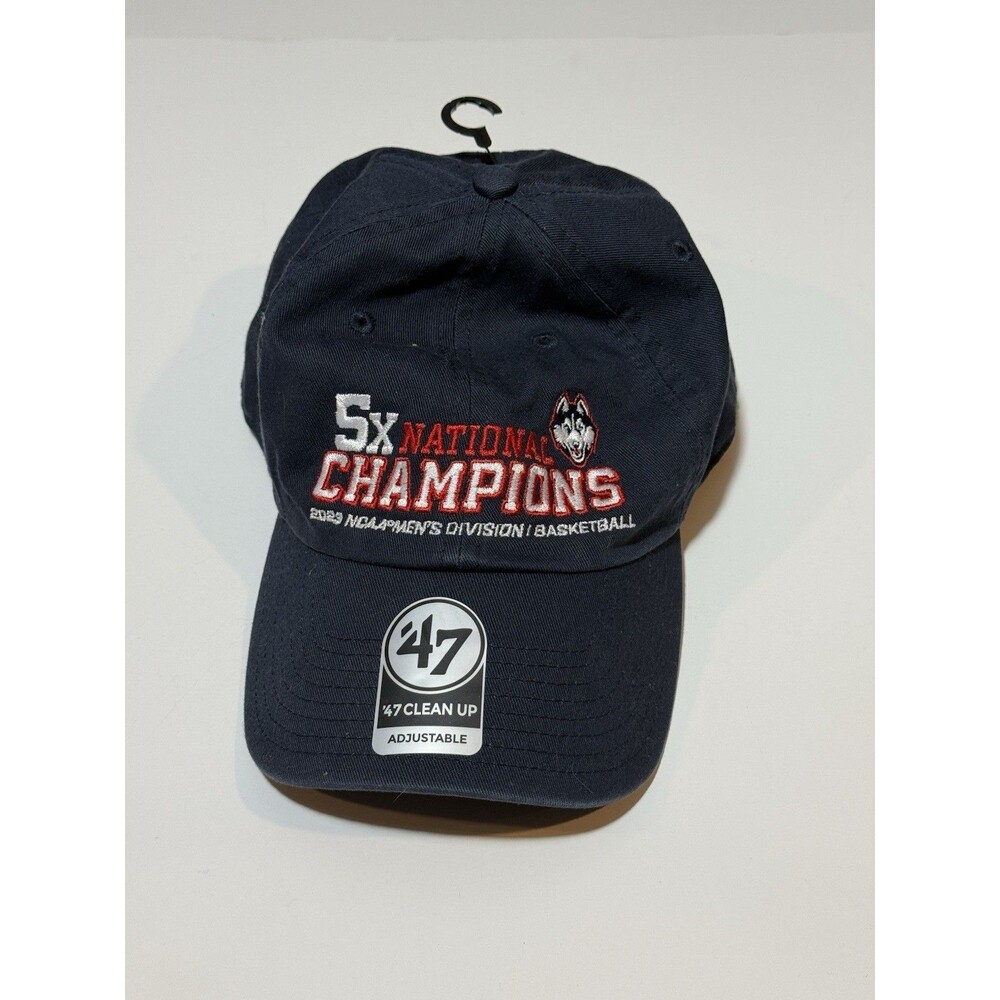 UConn Men’s Basketball Navy Blue Hat – 5x NCAA Champions – ’47 Brand – NWT